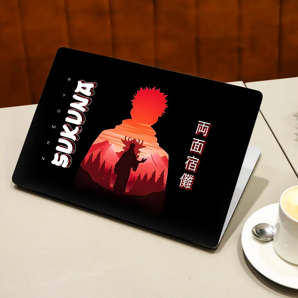 Ryomen Sukuna Silhouette laptop skin - view 3 of 4