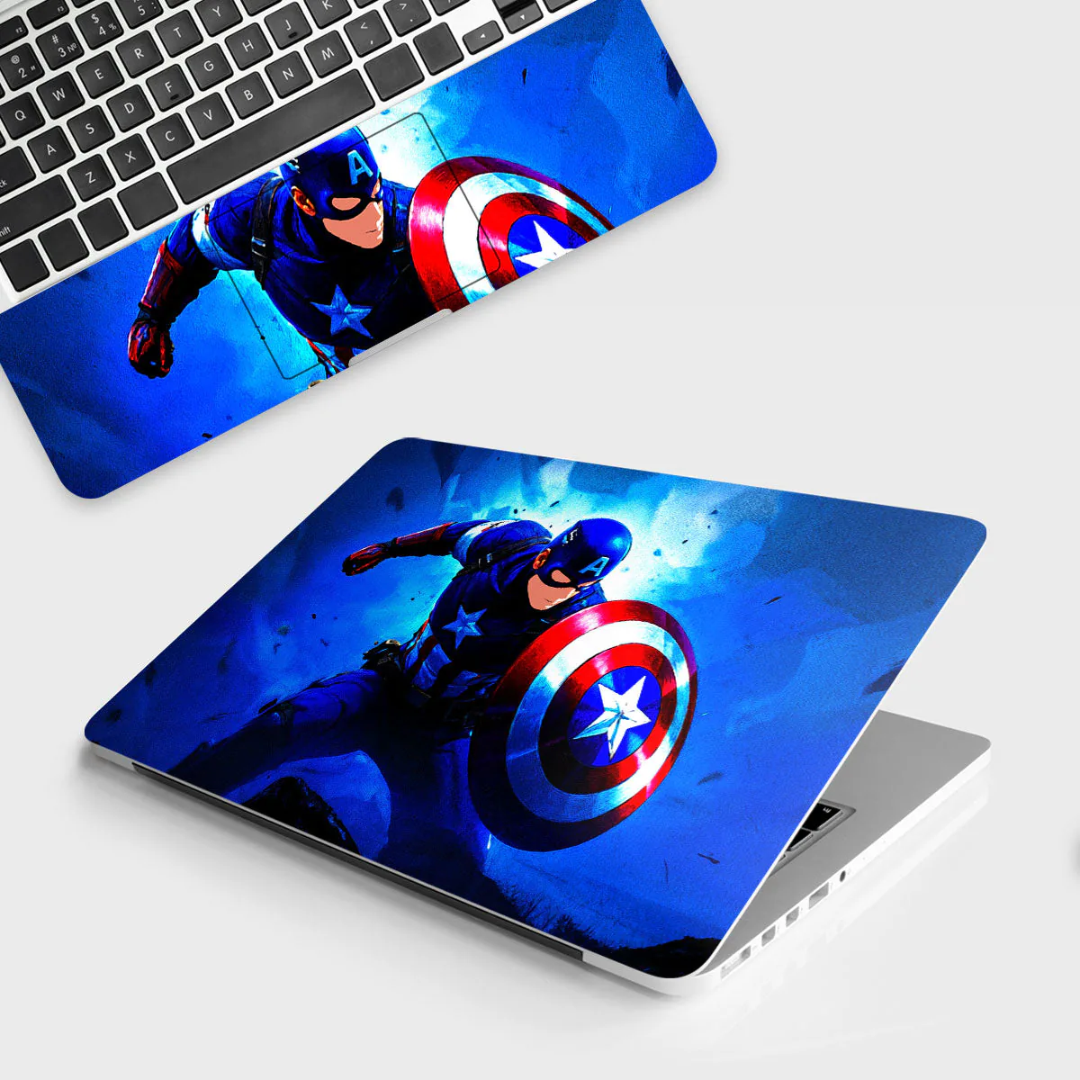 Shield of Justice Captain America laptop skin - Comics vinyl skin by Thuk Store
