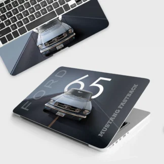 Steel Grey Ford Mustang Fastback laptop skin - Cars & Bikes vinyl skin by Thuk Store