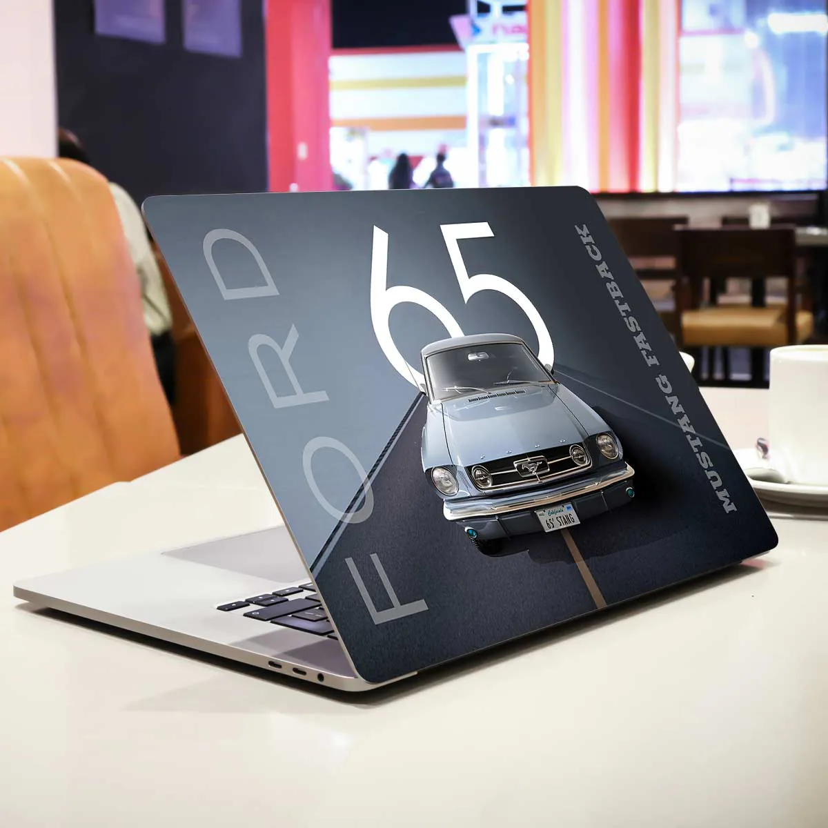 Steel Grey Ford Mustang Fastback laptop skin - view 2 of 4