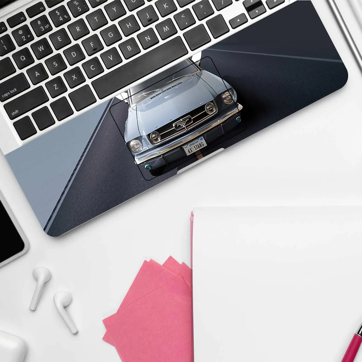 Steel Grey Ford Mustang Fastback laptop skin - view 4 of 4