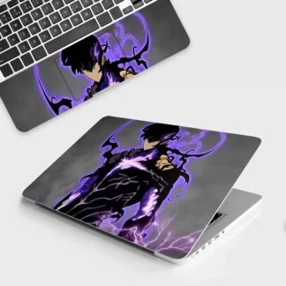 Sung Jin Woo Shadow Monarch laptop skin - Anime vinyl skin by Thuk Store