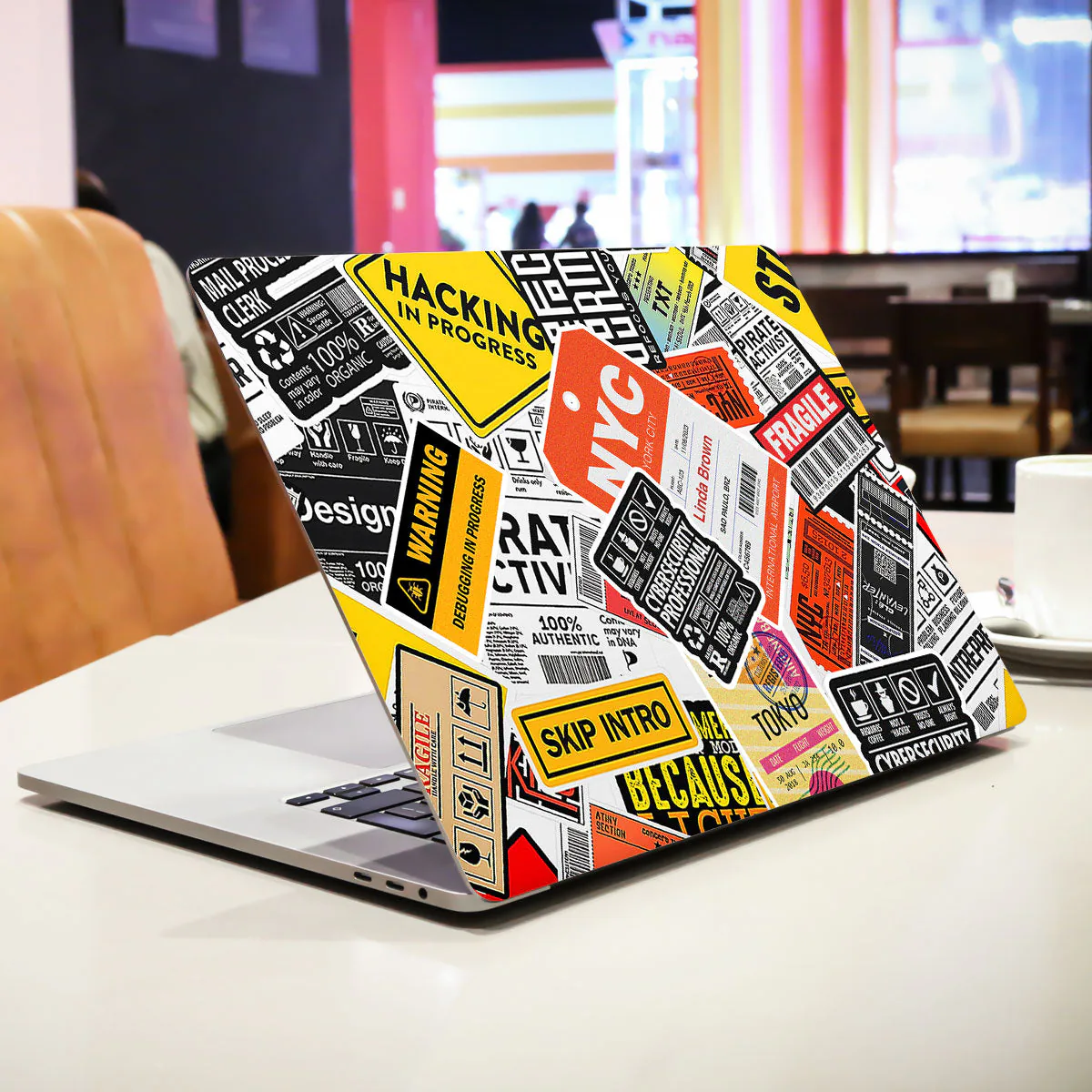 Tech Aesthetic Sticker Collage laptop skin - view 2 of 4