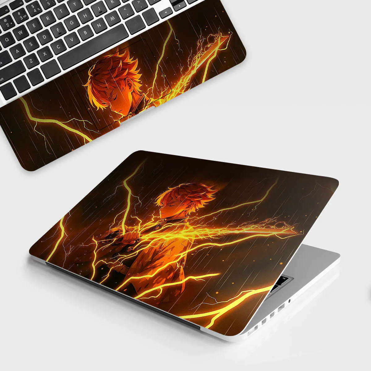 Thunder Soul Lightning Zenitsu laptop skin - Anime vinyl skin by Thuk Store