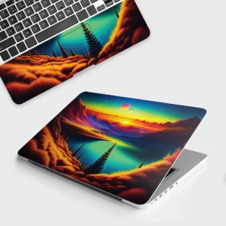Vibrant Mountain View laptop skin - Nature vinyl skin by Thuk Store