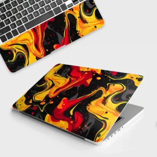 Volcanic Color Fusion laptop skin - Abstract vinyl skin by Thuk Store