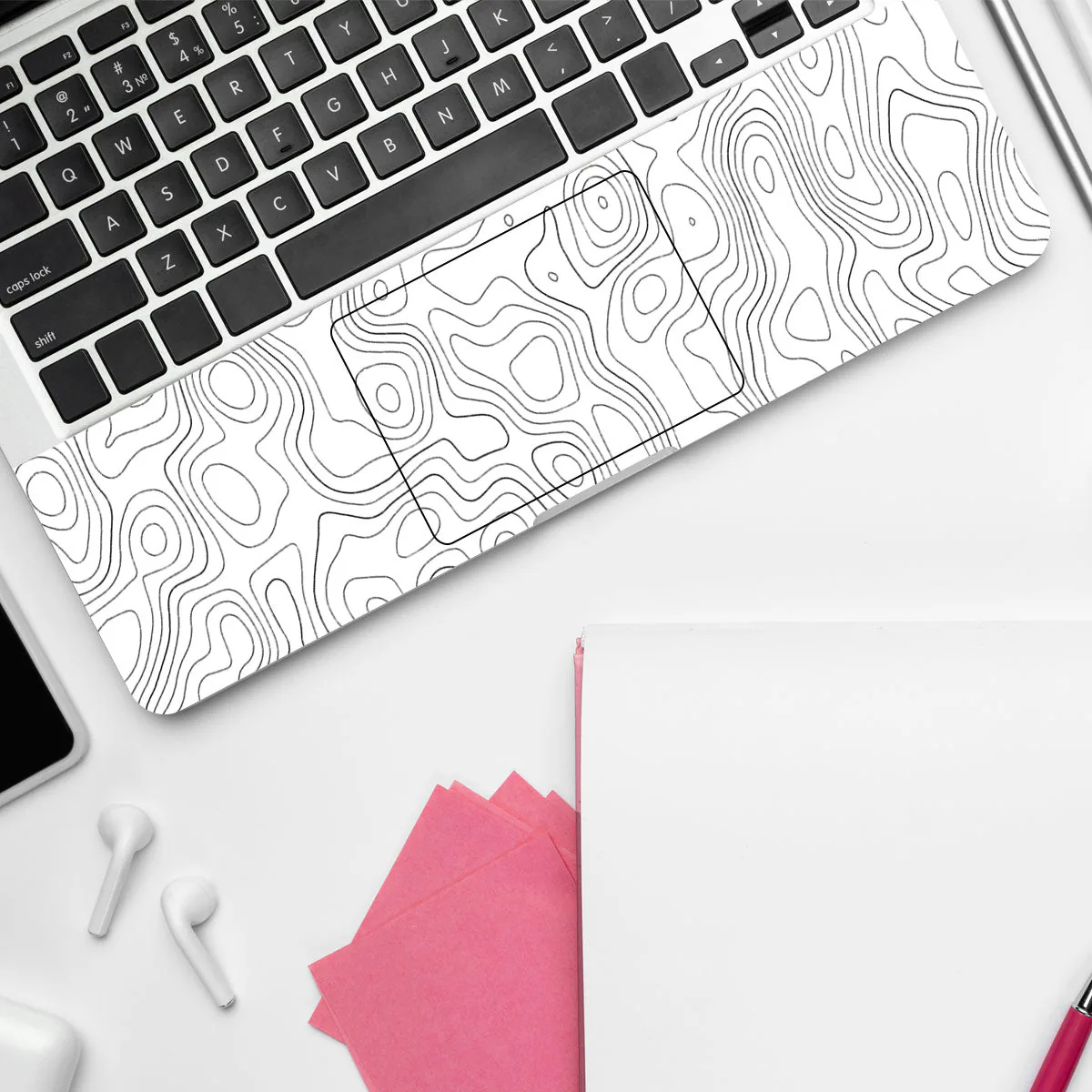 White Contour Design laptop skin - view 4 of 4