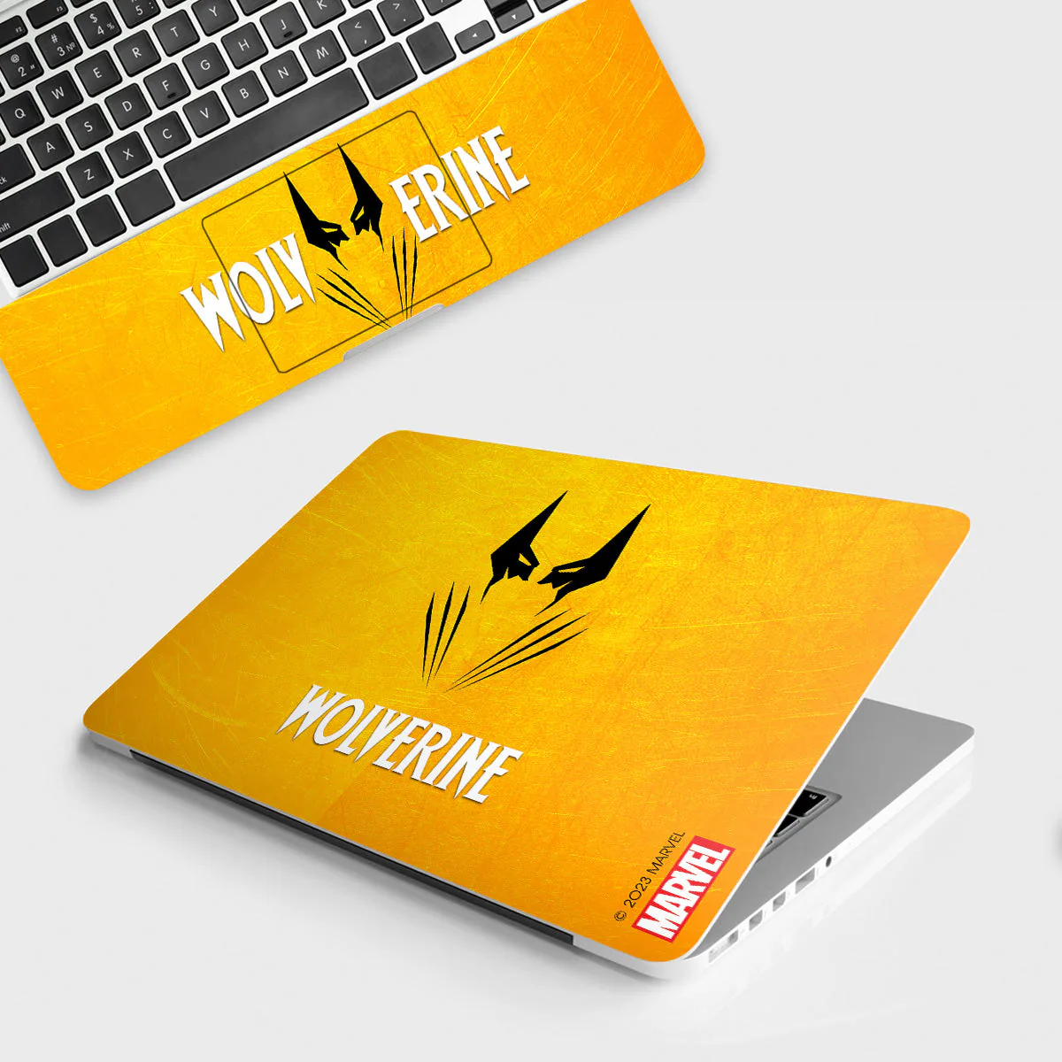 Wolverine with Yellow Background laptop skin - Comics vinyl skin by Thuk Store