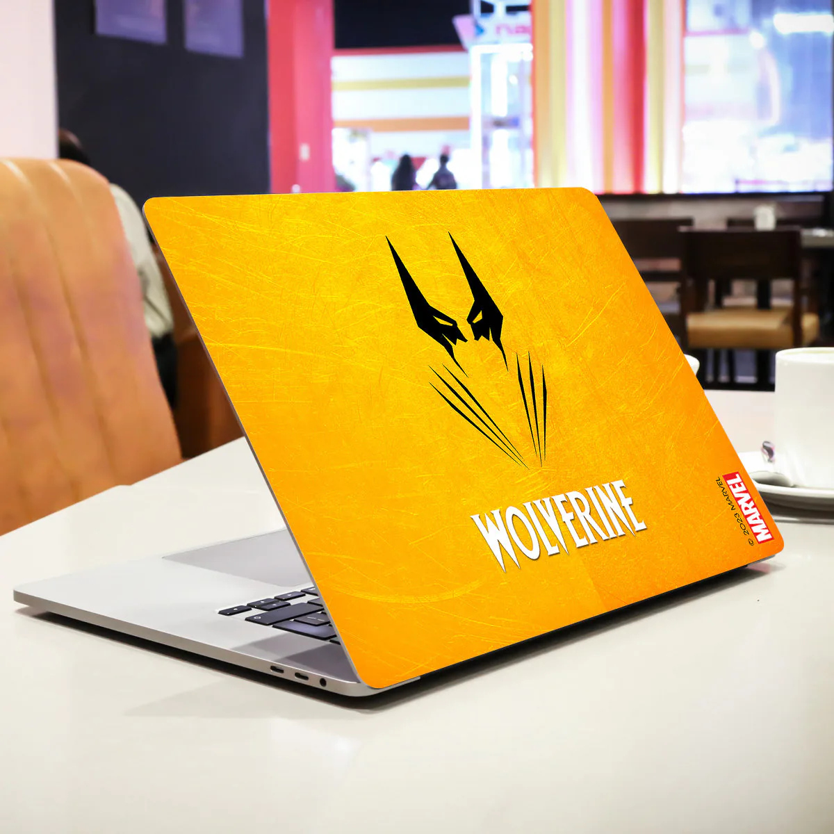 Wolverine with Yellow Background laptop skin - view 2 of 4