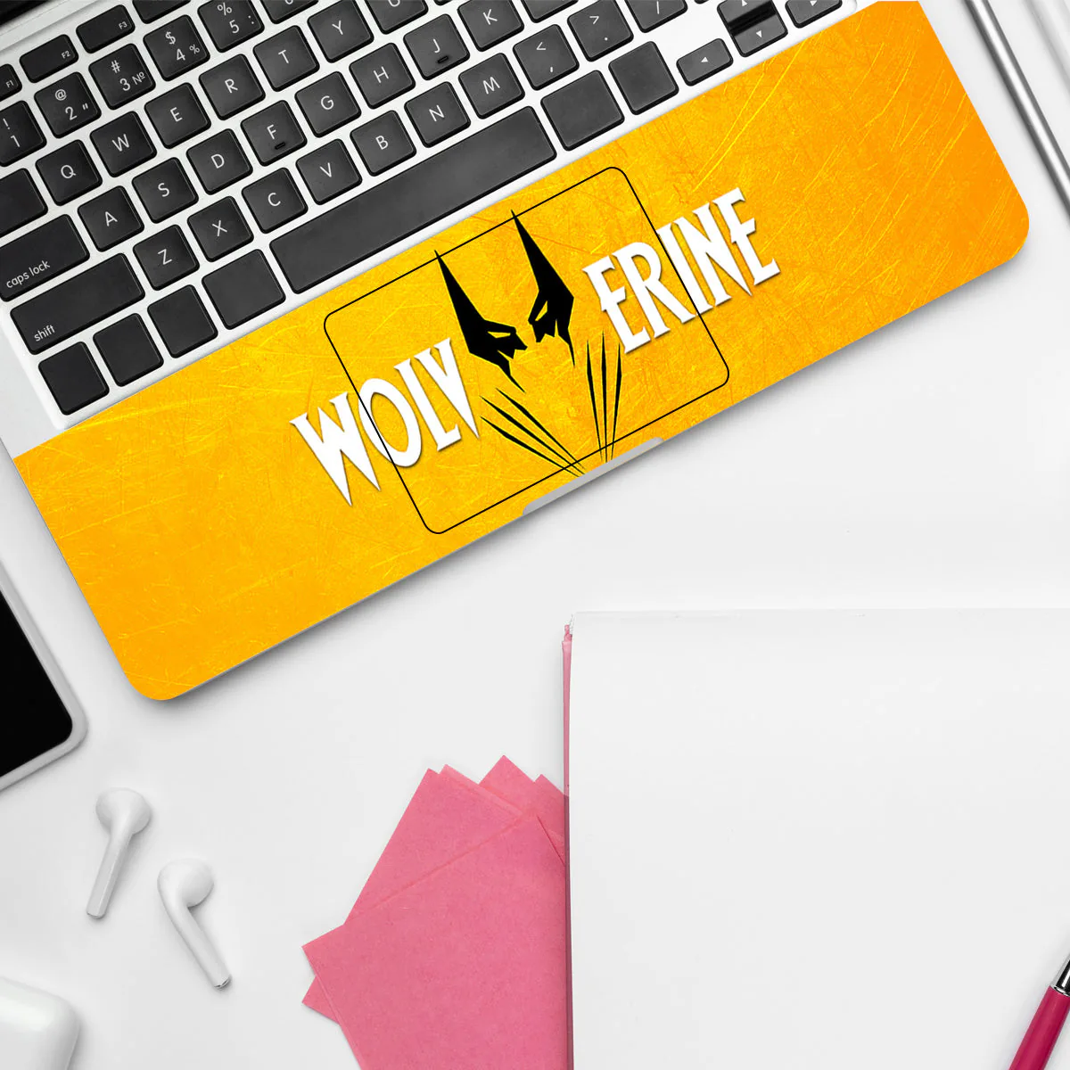 Wolverine with Yellow Background laptop skin - view 4 of 4