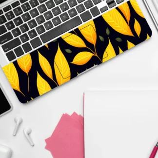 Yellow Leaves laptop skin - Botanical vinyl skin by Thuk Store