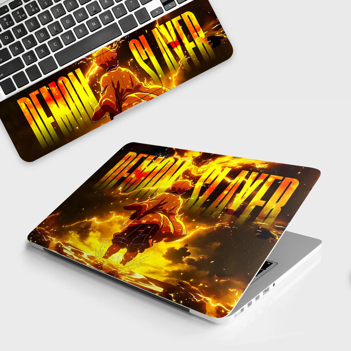 Zenitsu Lightning Strike laptop skin - Anime vinyl skin by Thuk Store